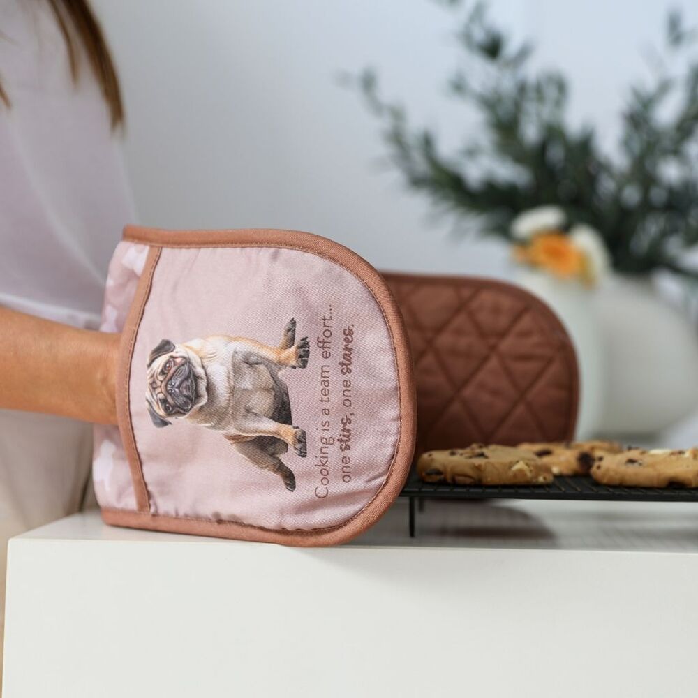 Splosh Cook's Companion - Pug Double Oven Mitt
