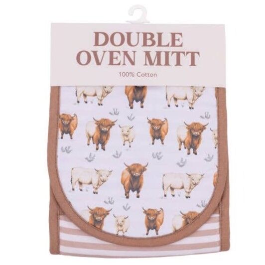 Splosh Cook's Companion - Highland Cow Double Oven Mitt