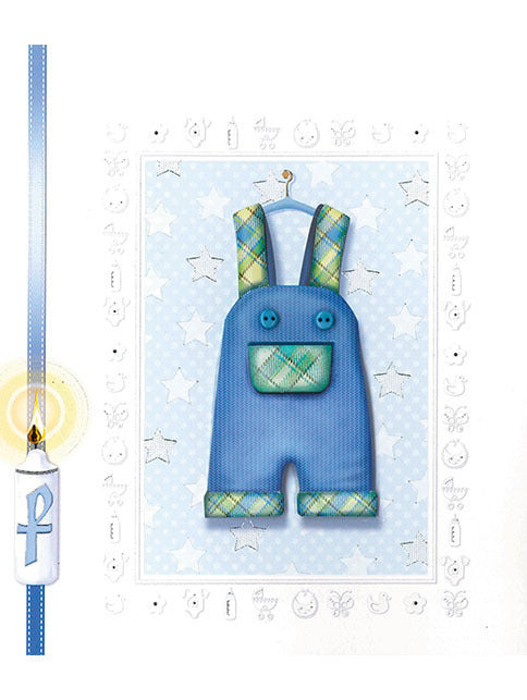 Christening Keepsake Card - Boy