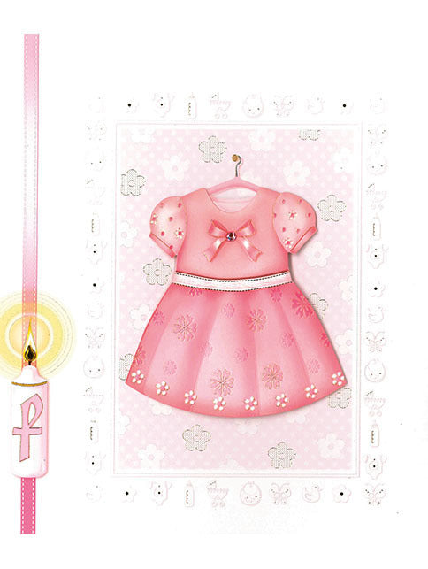 Christening Keepsake Card - Girl