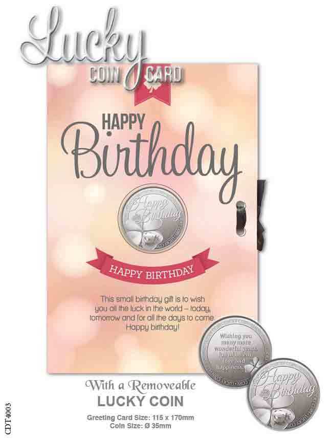 Lucky Coin Card - Happy Birthday