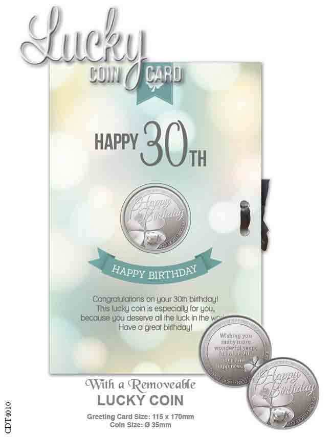 Lucky Coin Card - Happy 30th