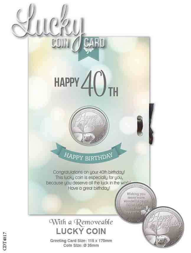 Lucky Coin Card - Happy 40th