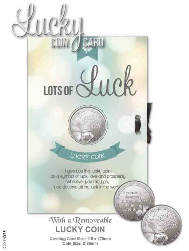 Lucky Coin Card - Lots of Luck