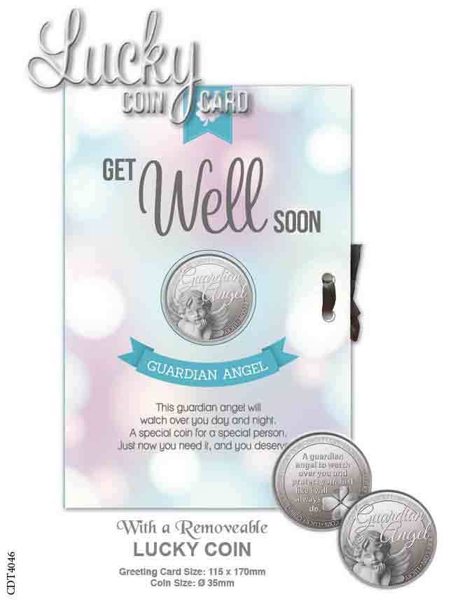 Lucky Coin Card - Get Well Soon