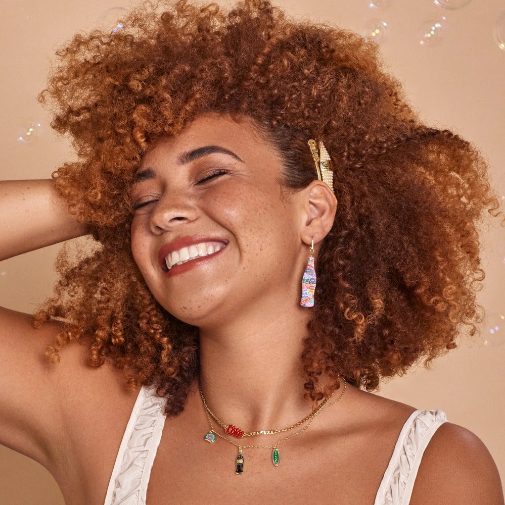 Couture Kingdom - Coca Cola - Pop Drop Earrings Yellow Gold