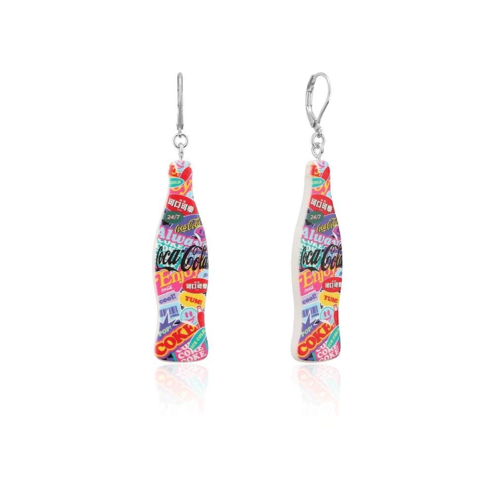 Couture Kingdom - Coca Cola - Pop Drop Earrings White Gold