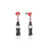 Couture Kingdom - Coca Cola - Coke Bottle and Glitter Lips Drop Earrings White Gold