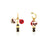 Couture Kingdom - Coca Cola - Polar Bear Trio Charm Hoop Earrings Yellow Gold