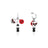 Couture Kingdom - Coca Cola - Polar Bear Trio Charm Hoop Earrings White Gold