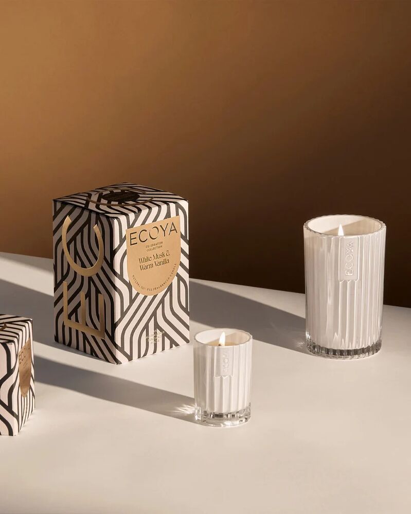 Ecoya Celebration Candle - Special Edition White Musk & Warm Vanilla