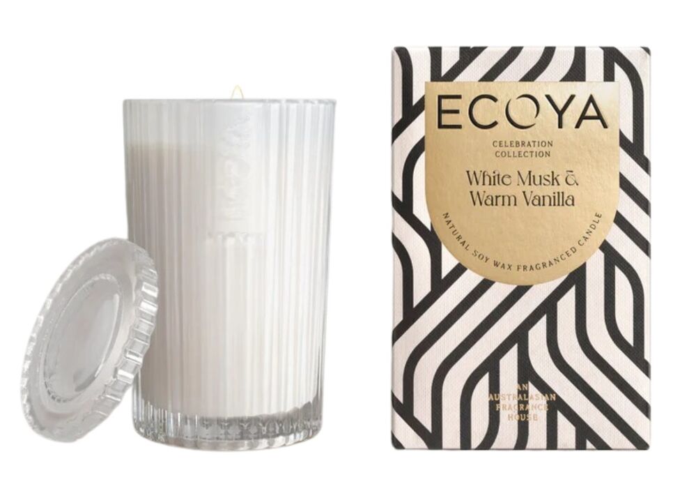 Ecoya Celebration Candle - Special Edition White Musk & Warm Vanilla