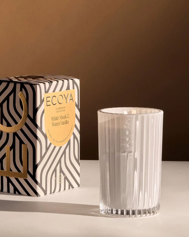 Ecoya Celebration Candle - Special Edition White Musk & Warm Vanilla