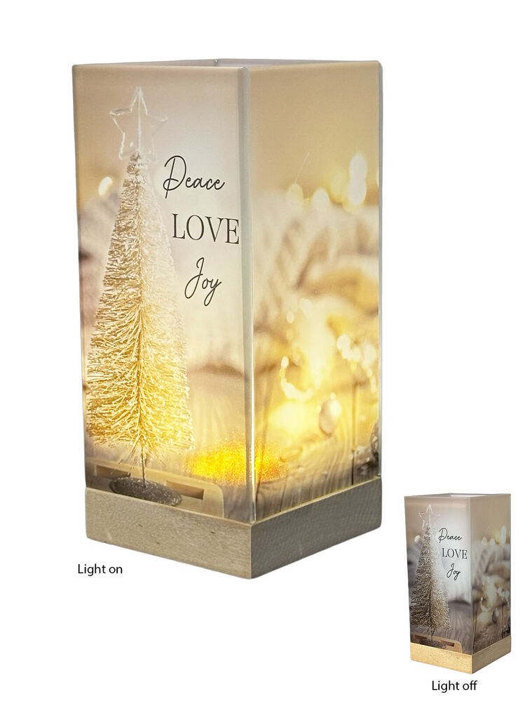 LED Christmas Light Lamp - Peace Love Joy