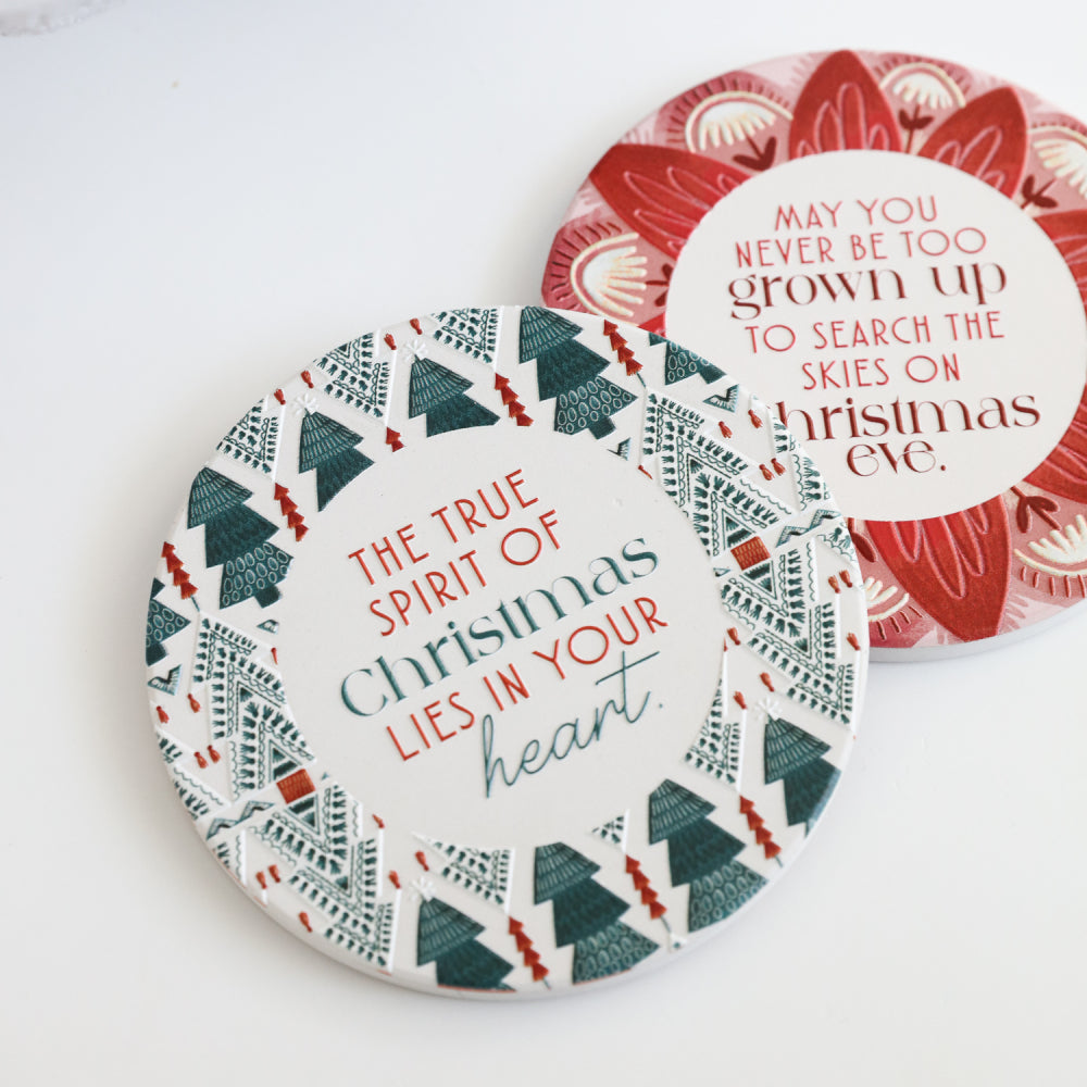 Splosh Christmas - Christmas Heart Ceramic Coaster