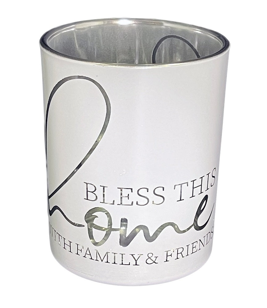 Religious Gifting Shine Bright Candle Holder - Bless This Home