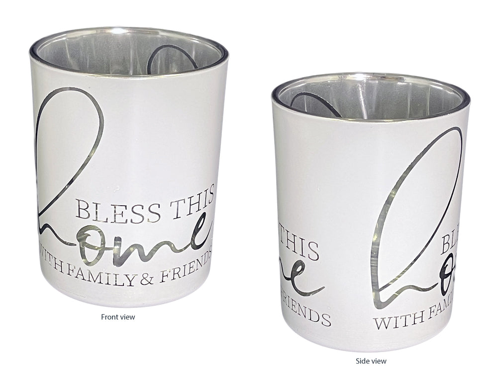 Religious Gifting Shine Bright Candle Holder - Bless This Home