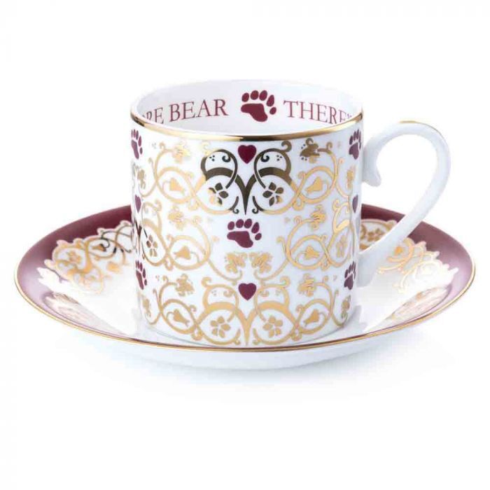 English Ladies Charlie Bear - Always Room For One More Cup & Saucer Set