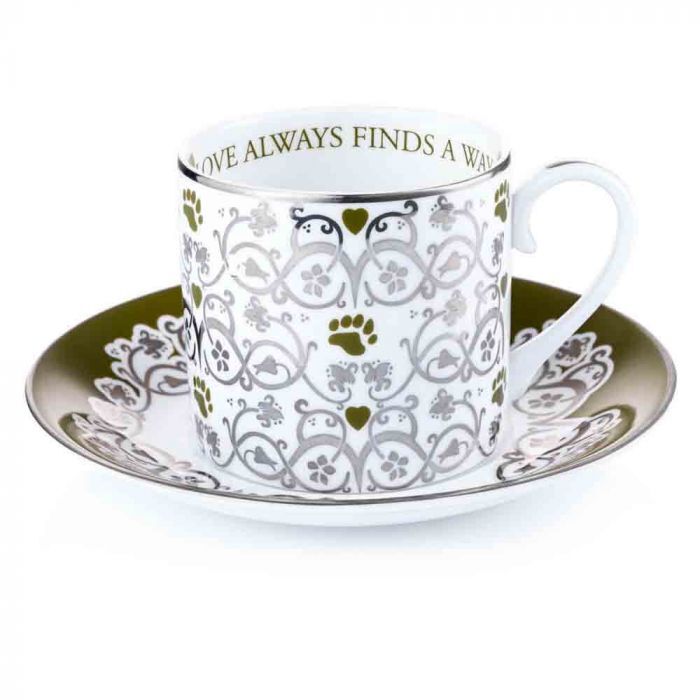 English Ladies Charlie Bear - Labyrinth Love Always Finds A Way Cup & Saucer Set