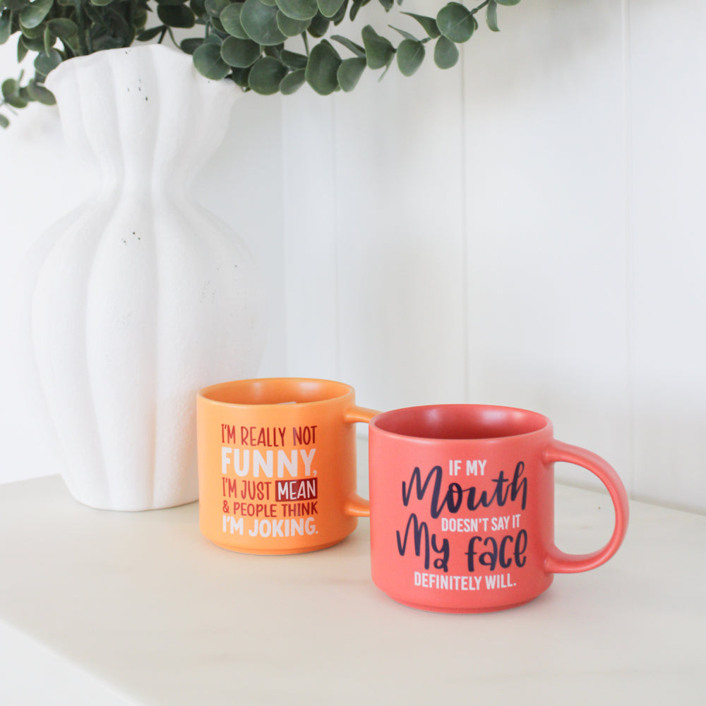 Splosh Cheeky Mug - If My Mouth Doesn't Say It My Face Definitely Will