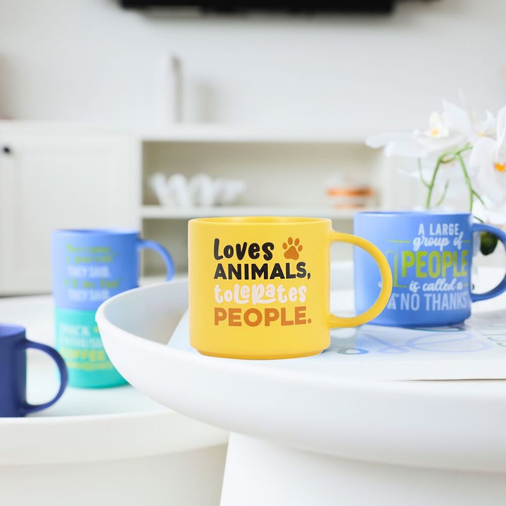 Splosh Cheeky Mug - Loves Animals Tolerates People