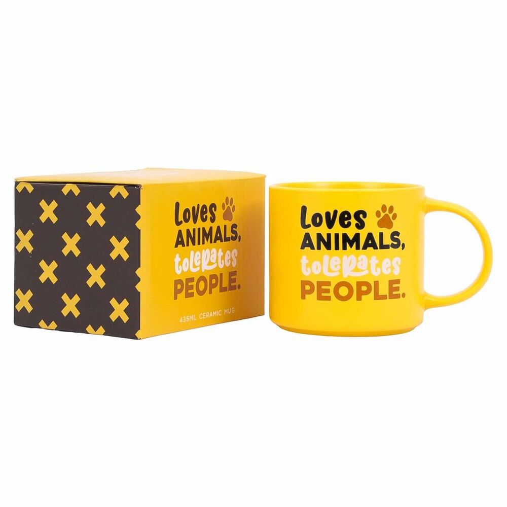 Splosh Cheeky Mug - Loves Animals Tolerates People