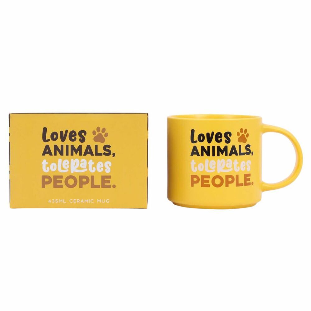 Splosh Cheeky Mug - Loves Animals Tolerates People