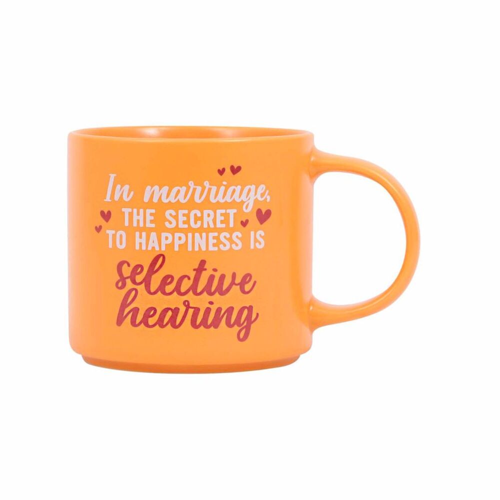 Splosh Cheeky Mug - In Marriage The Secret To Happiness Is Selective Hearing