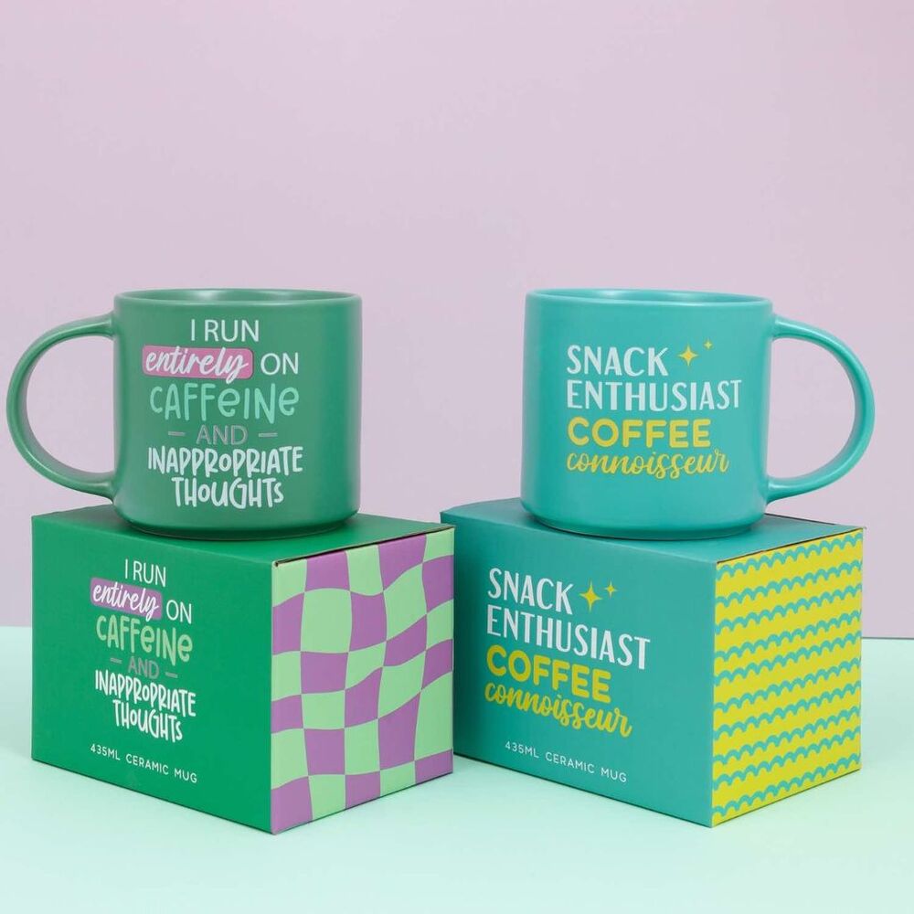 Splosh Cheeky Mug - I Run Entirely On Caffeine And Inappropriate Thoughts