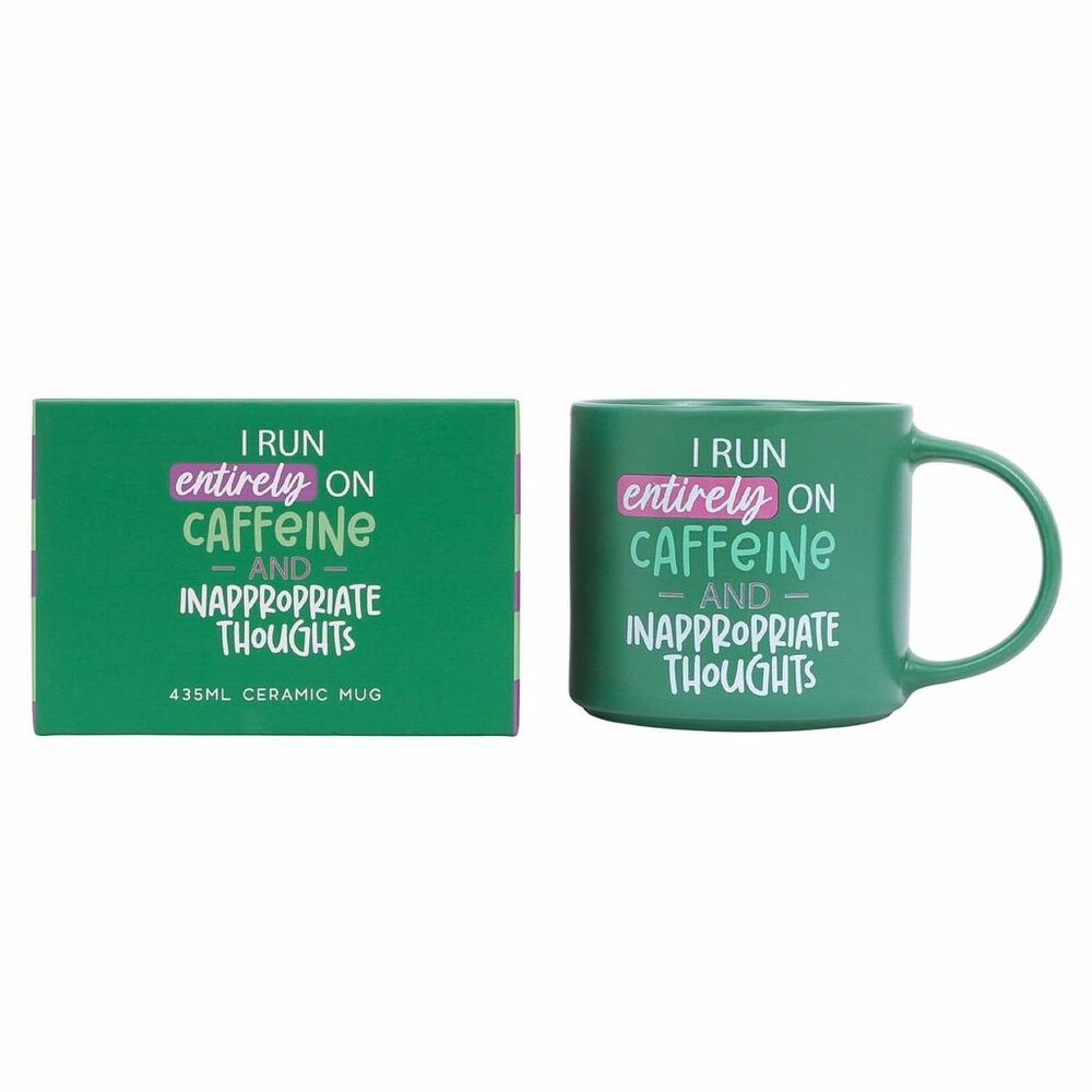 Splosh Cheeky Mug - I Run Entirely On Caffeine And Inappropriate Thoughts