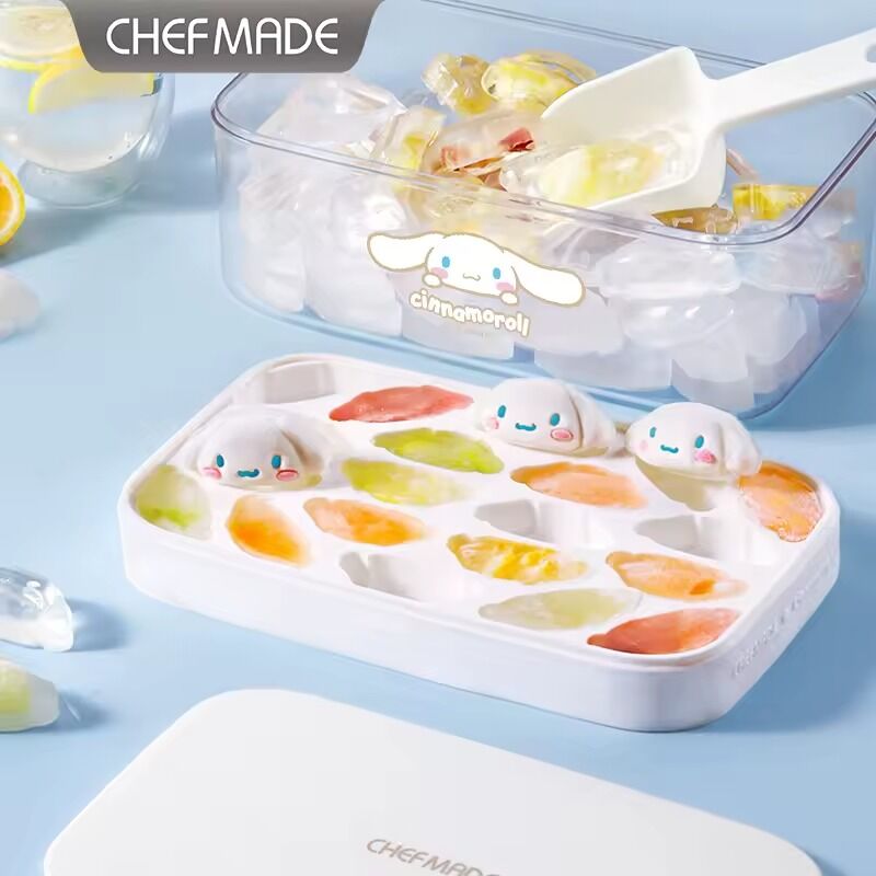 Chefmade x Sanrio - Cinnamoroll Ice Cube Tray with Lid & Bin