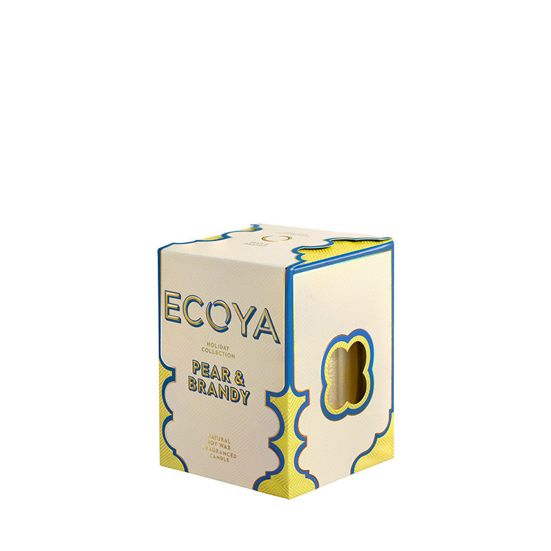 Ecoya Holiday Collection Goldie Candle - Pear & Brandy