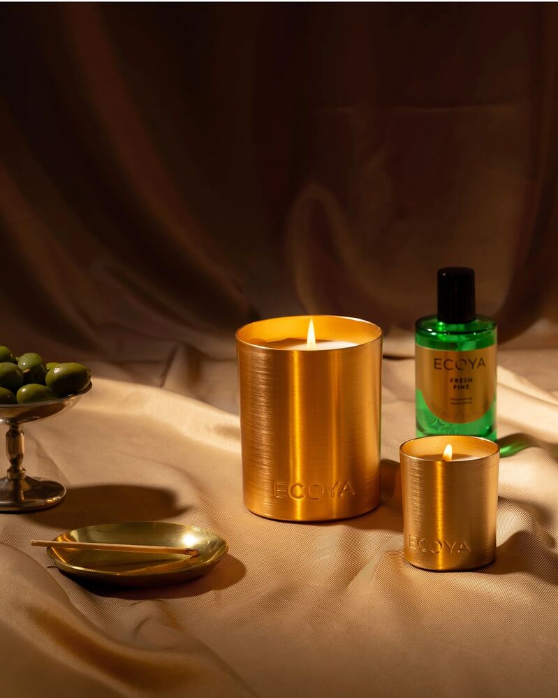 Ecoya Holiday Collection Goldie Candle - Fresh Pine