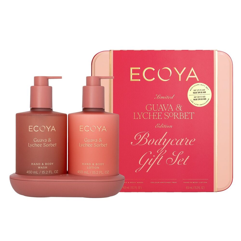 Ecoya Holiday Collection Bodycare Gift Set - Guava and Lychee Sorbet