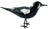Zibo Glass Ornament - Miniature Magpie