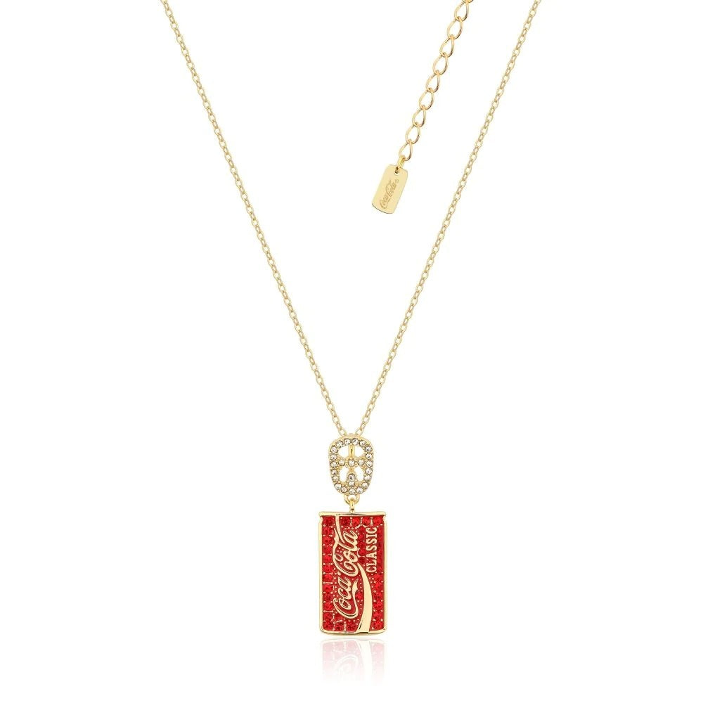 Couture Kingdom - Coca Cola - Classic Can Crystal Necklace Yellow Gold