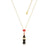 Couture Kingdom - Coca Cola - Coke Bottle and Glitter Lips Necklace Yellow Gold