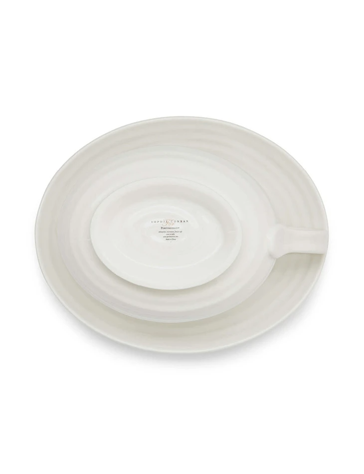 Sophie Conran for Portmeirion - White Gravy Boat & Stand