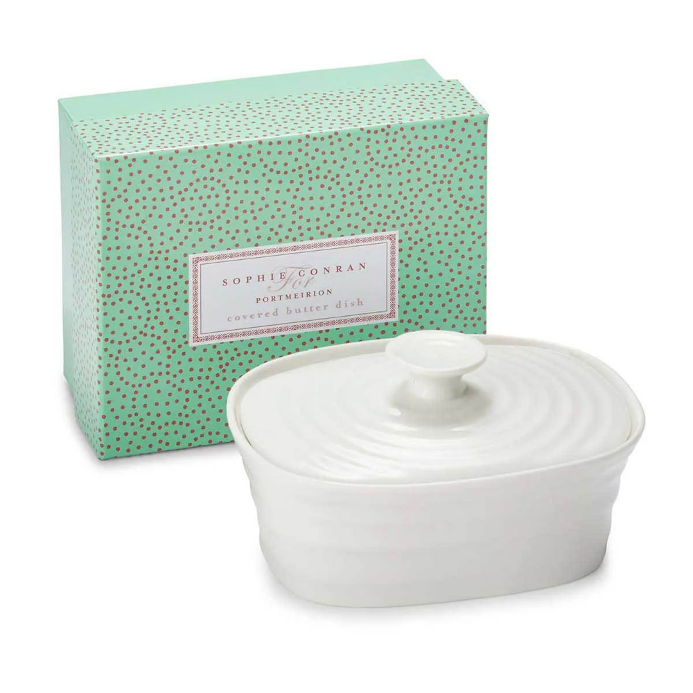 Sophie Conran for Portmeirion - White Covered Butter Dish
