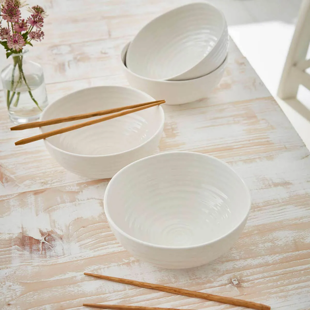 Sophie Conran for Portmeirion - White Noodle Bowls 18cm (Set of 4)