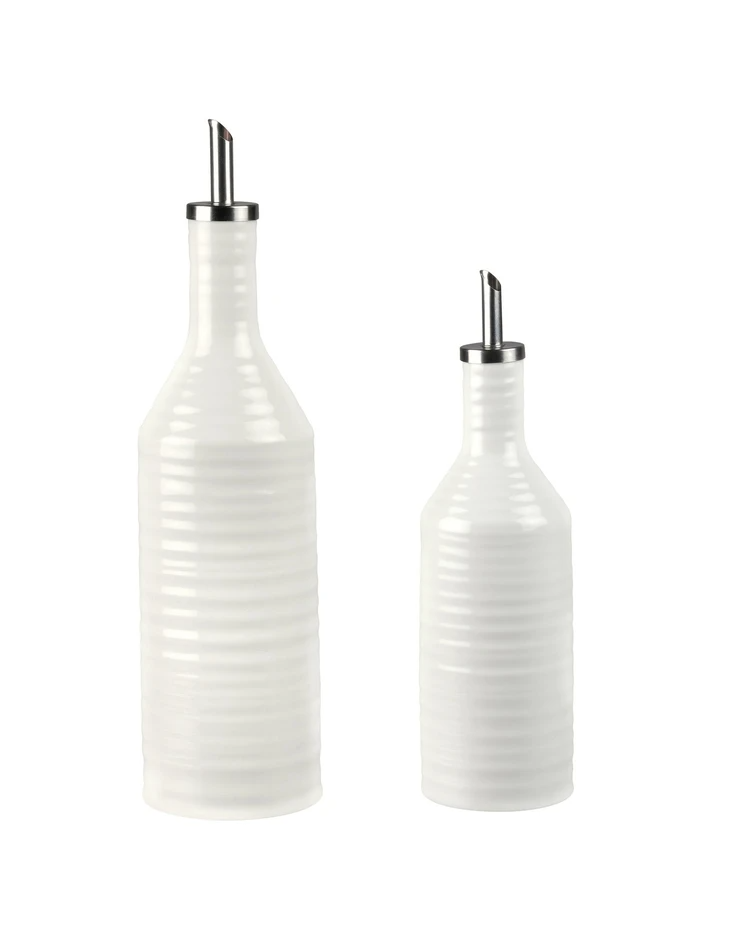 Sophie Conran for Portmeirion - White Oil & Vinegar Drizzler Set