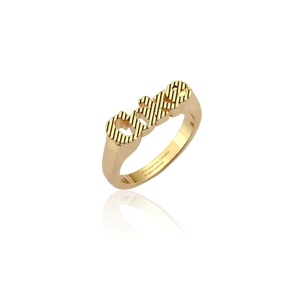Couture Kingdom - Coca Cola - Coke Ring Yellow Gold Size 6
