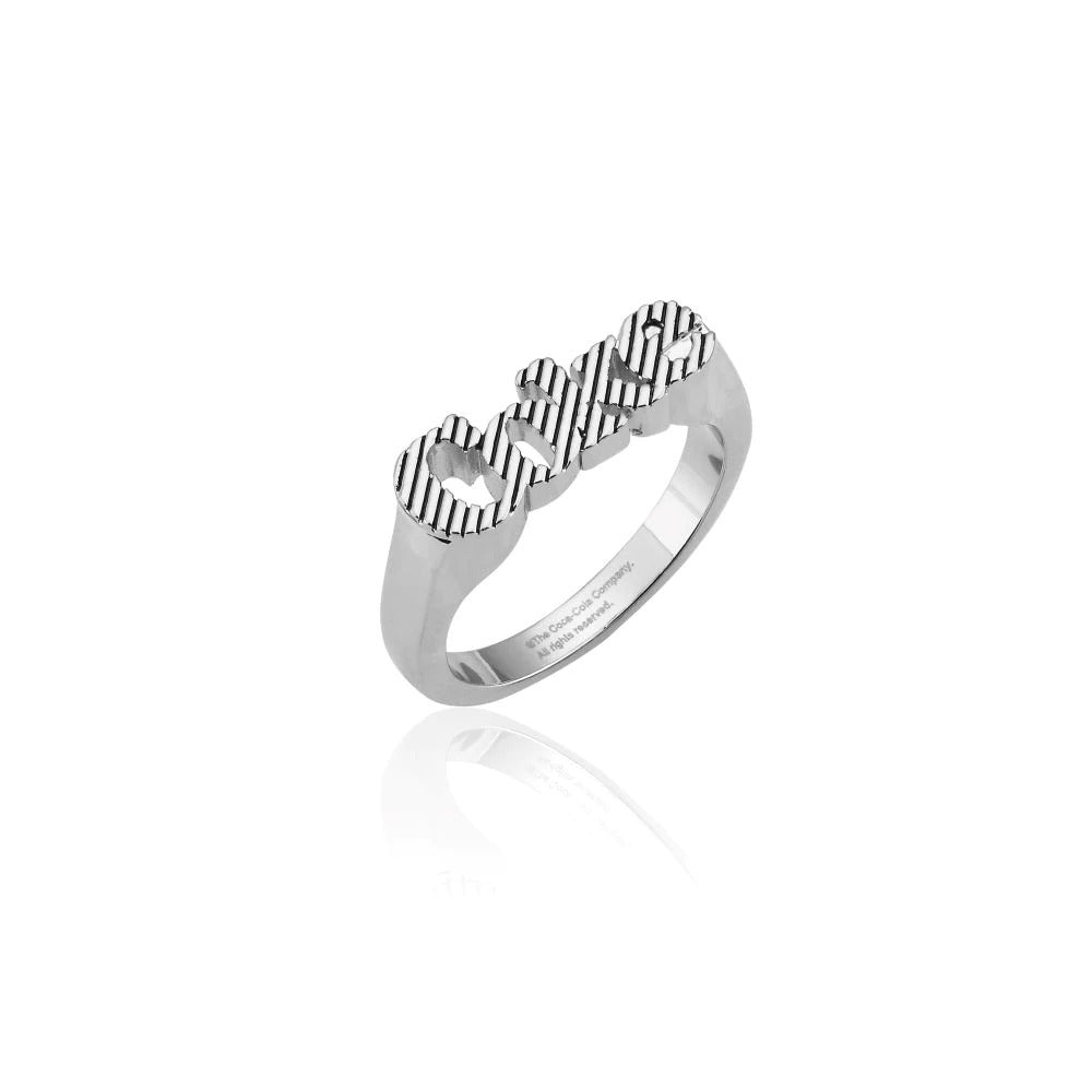 Couture Kingdom - Coca Cola - Coke Ring White Gold Size 9