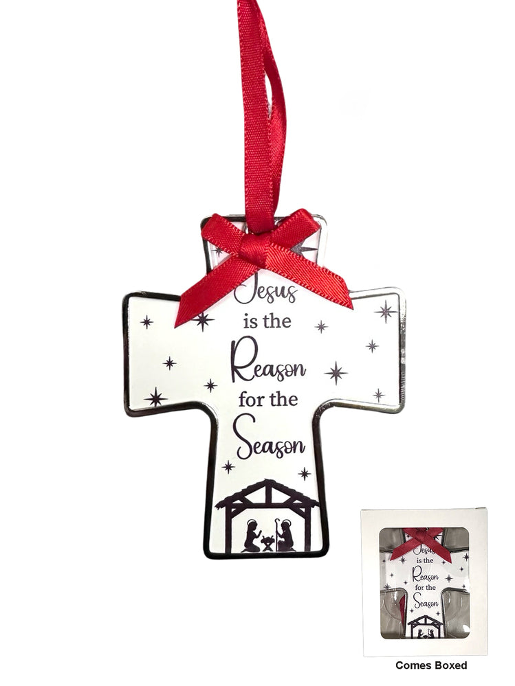 Cross Ornament - Jesus Is The Reason For The Season