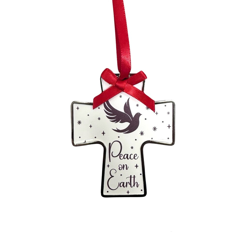 Cross Ornament - Peace On Earth