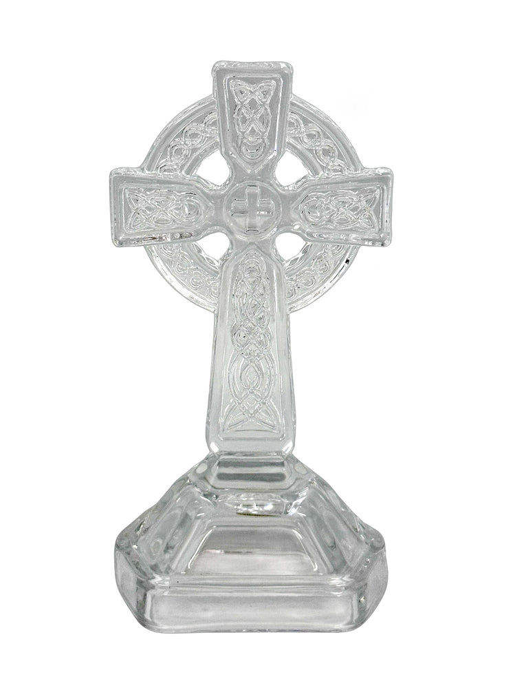 Glass Cut Celtic Standing Cross