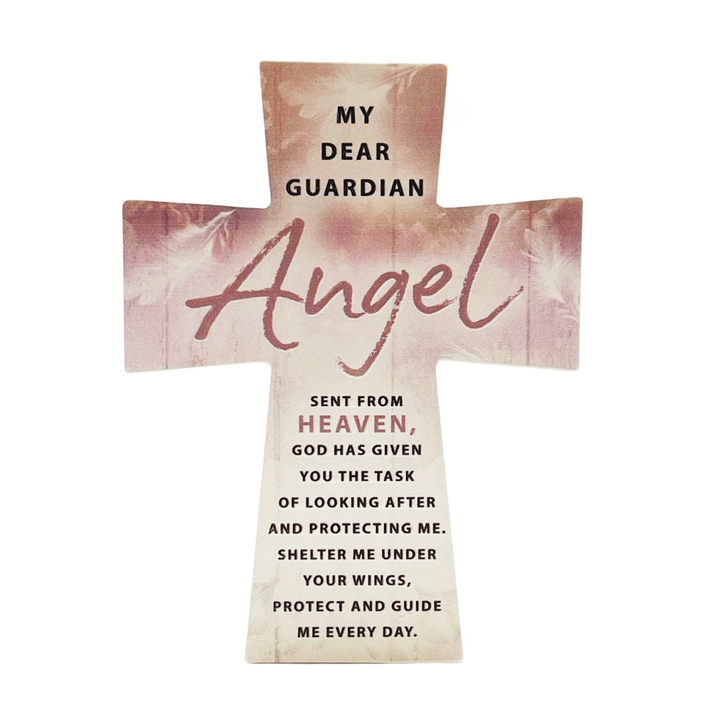 Ceramic Cross - Guardian Angel