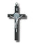 Hanging Crucifix St Benedict - 20cm x 10cm - Metal & Brown Enamel Finish