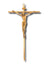 Wall Crucifix - 49cm x 28cm - Metal & Brass Finish