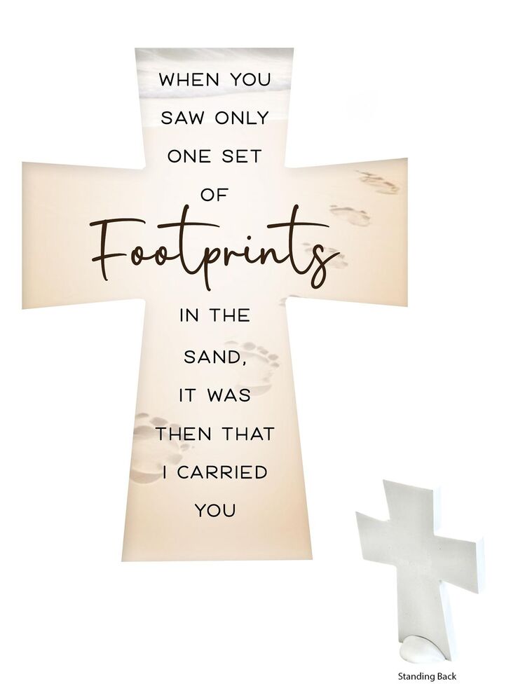 Ceramic Cross - Footprints